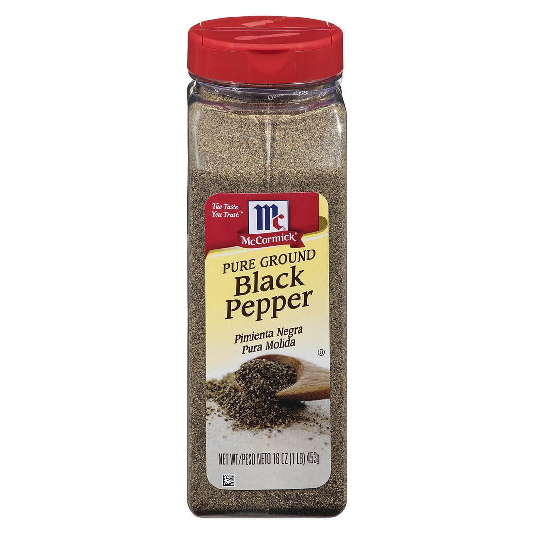 McCormick Pure Ground Black Pepper, 16 oz Plastic Bottle
