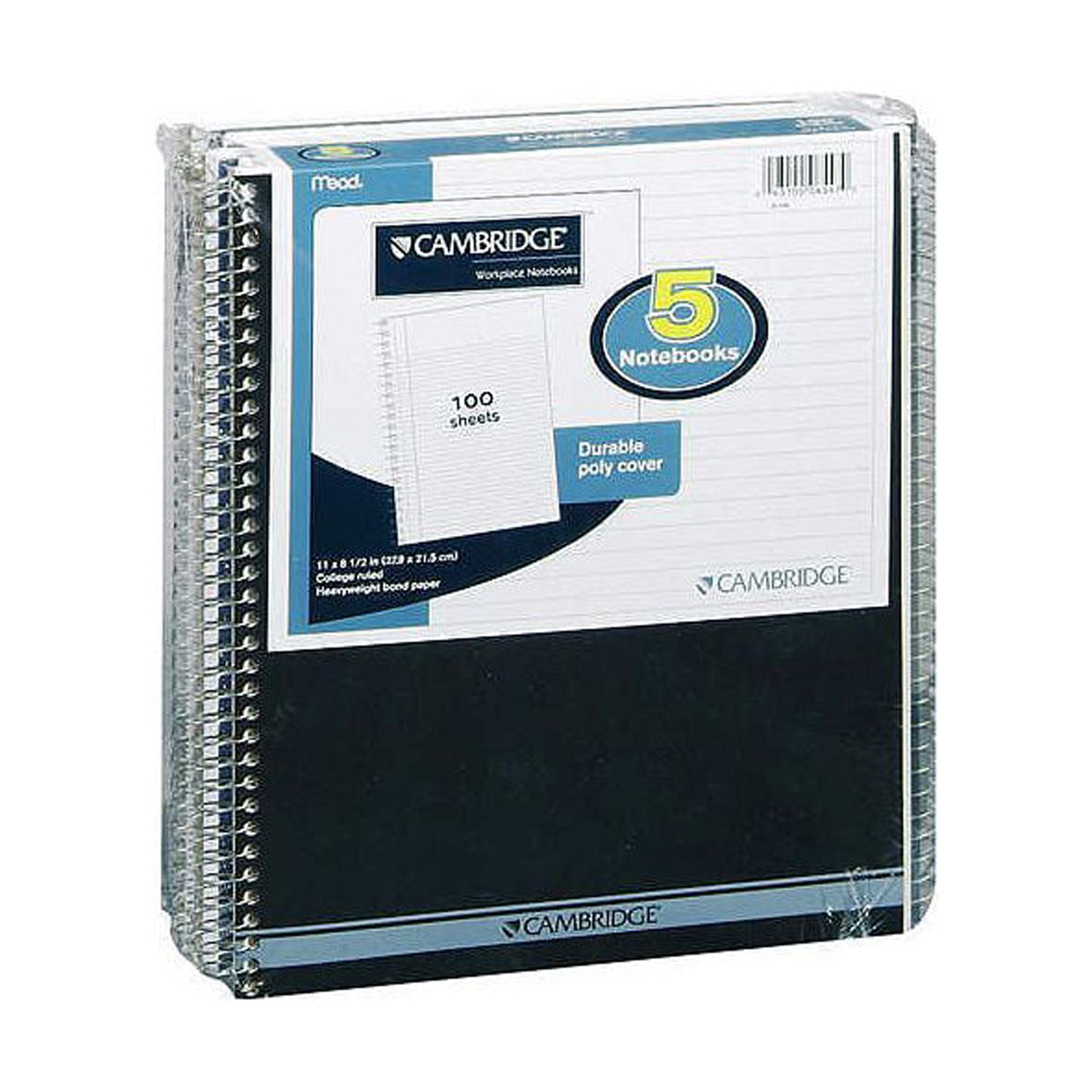 Product of Mead Cambridge Notebooks 5/100 sheet Pack All Notebooks