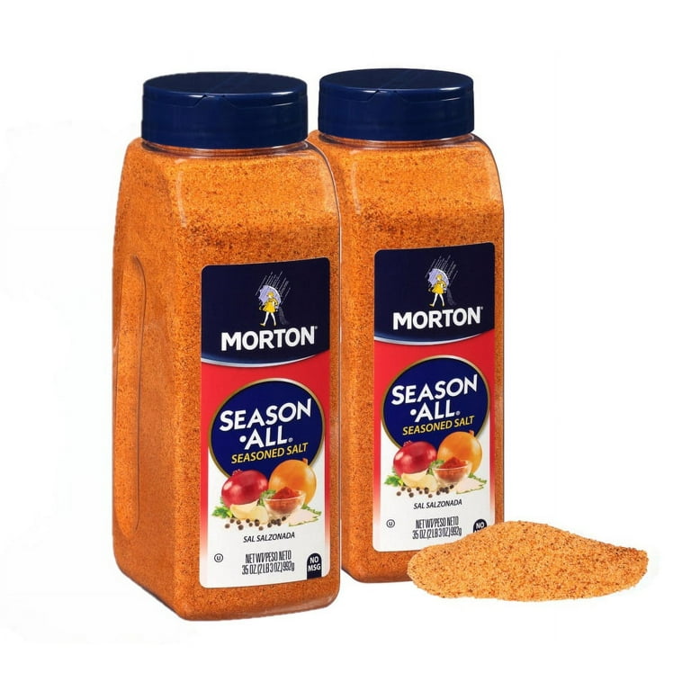 2 Morton Season All Seasoned Salt 35oz Jars for sale online