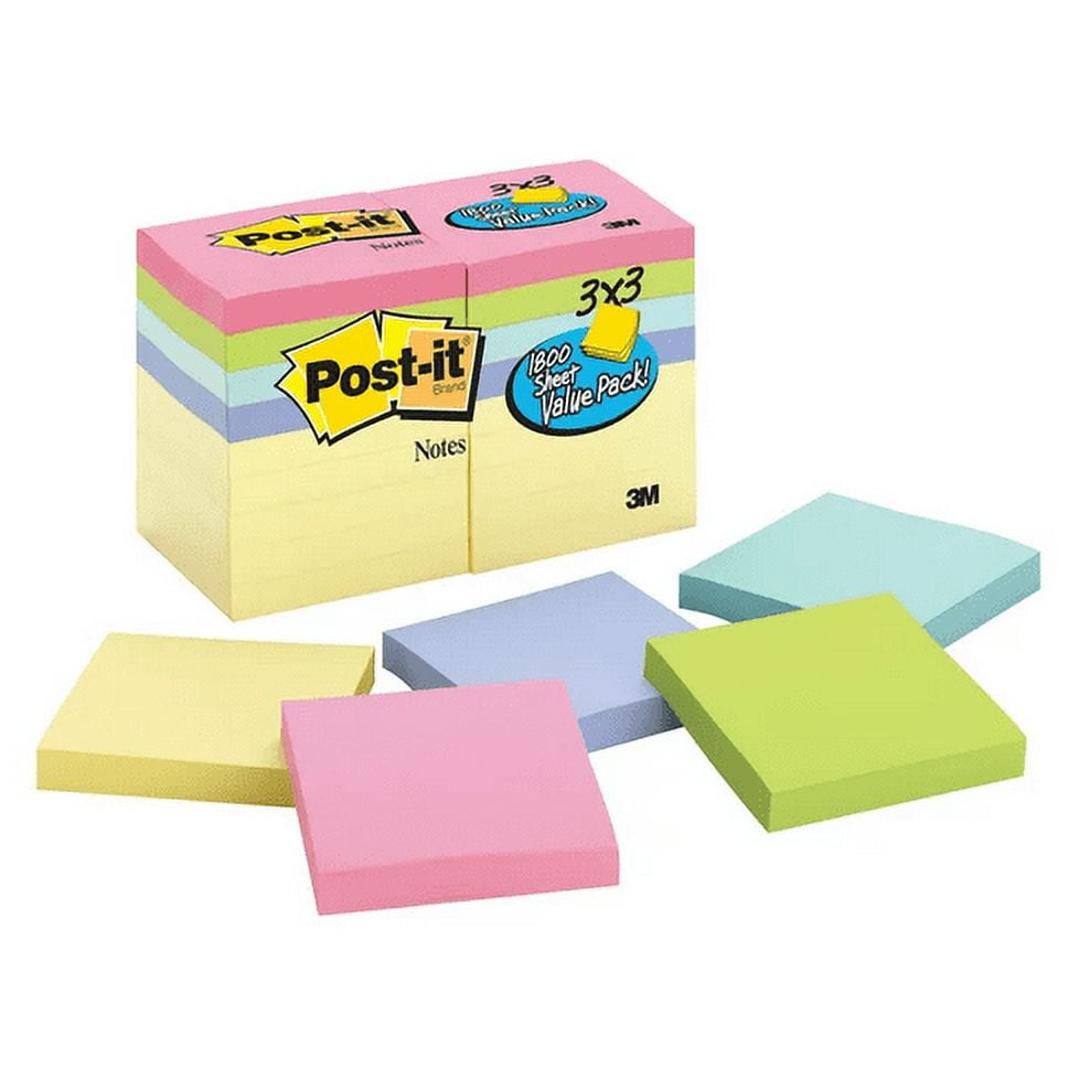 Sticky notepad 300sheets 16 pieces 76x76mm colored XL-Z-Notes Tower Pastel  Rainbow POST-IT R-330-1RPT-N