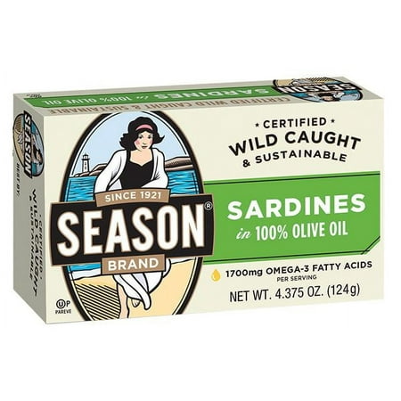 Product of Season Wild Caught and Sustainable Fish Sardines 4.375 oz