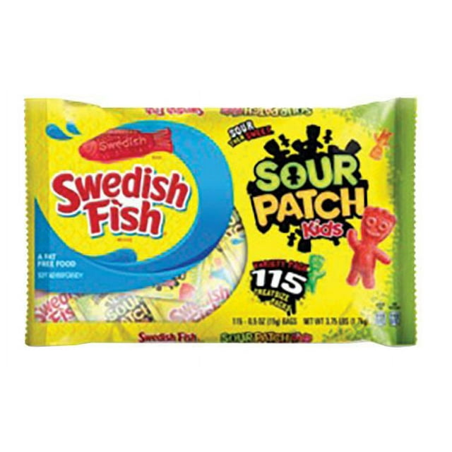 Product of Sour Patch Kids Candy and Swedish Fish Candy Variety Pack 115 Ct.