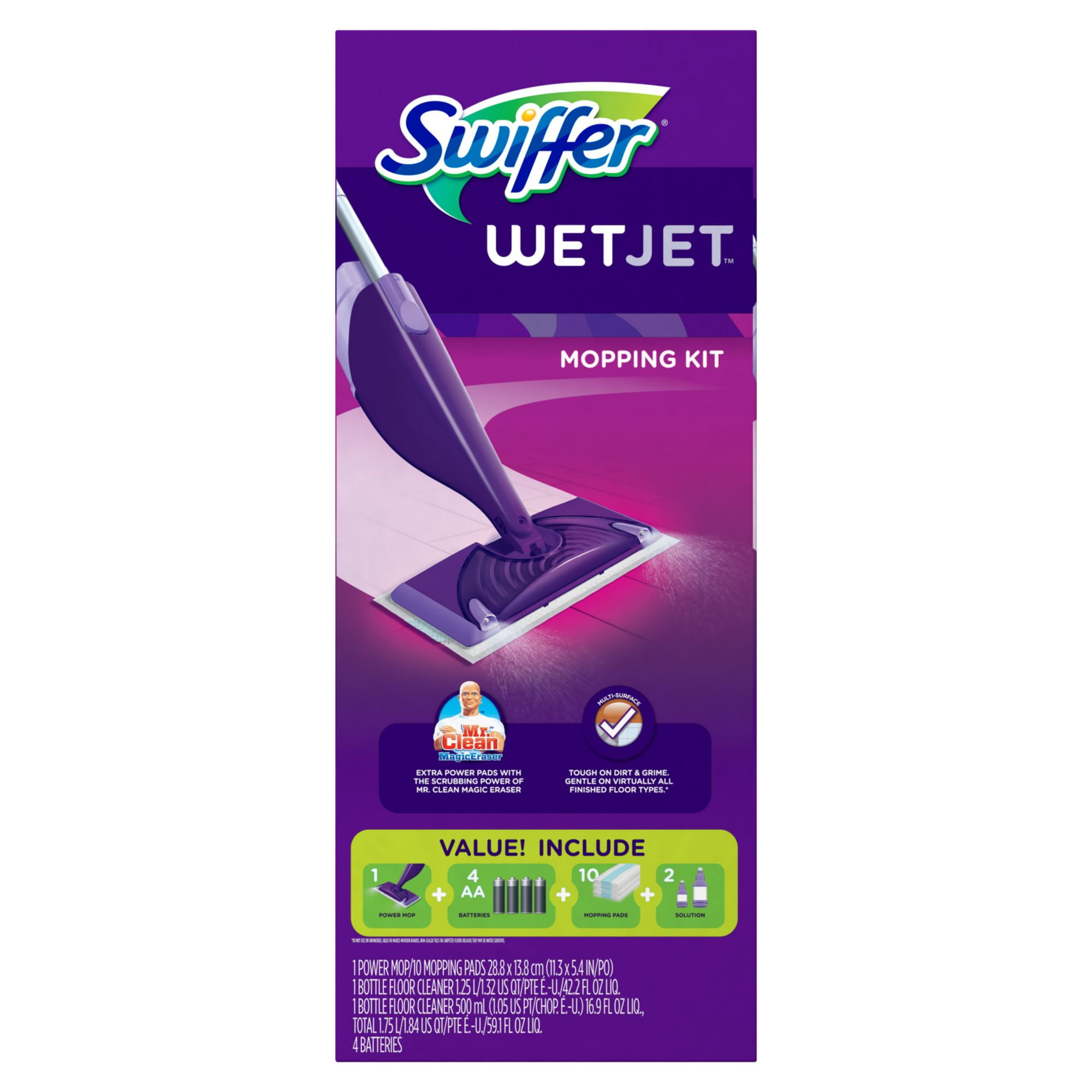 Product of Swiffer WetJet Hardwood Floor Spray Mop Starter Kit - Cleaning Tools [Bulk Savings] - Walmart.com
