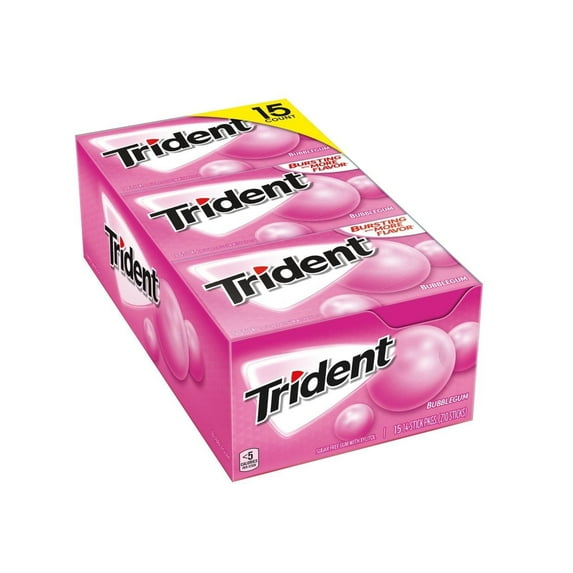 Product of Trident Bubblegum Sugar-Free Gum 15 Pk. 14 Ct.