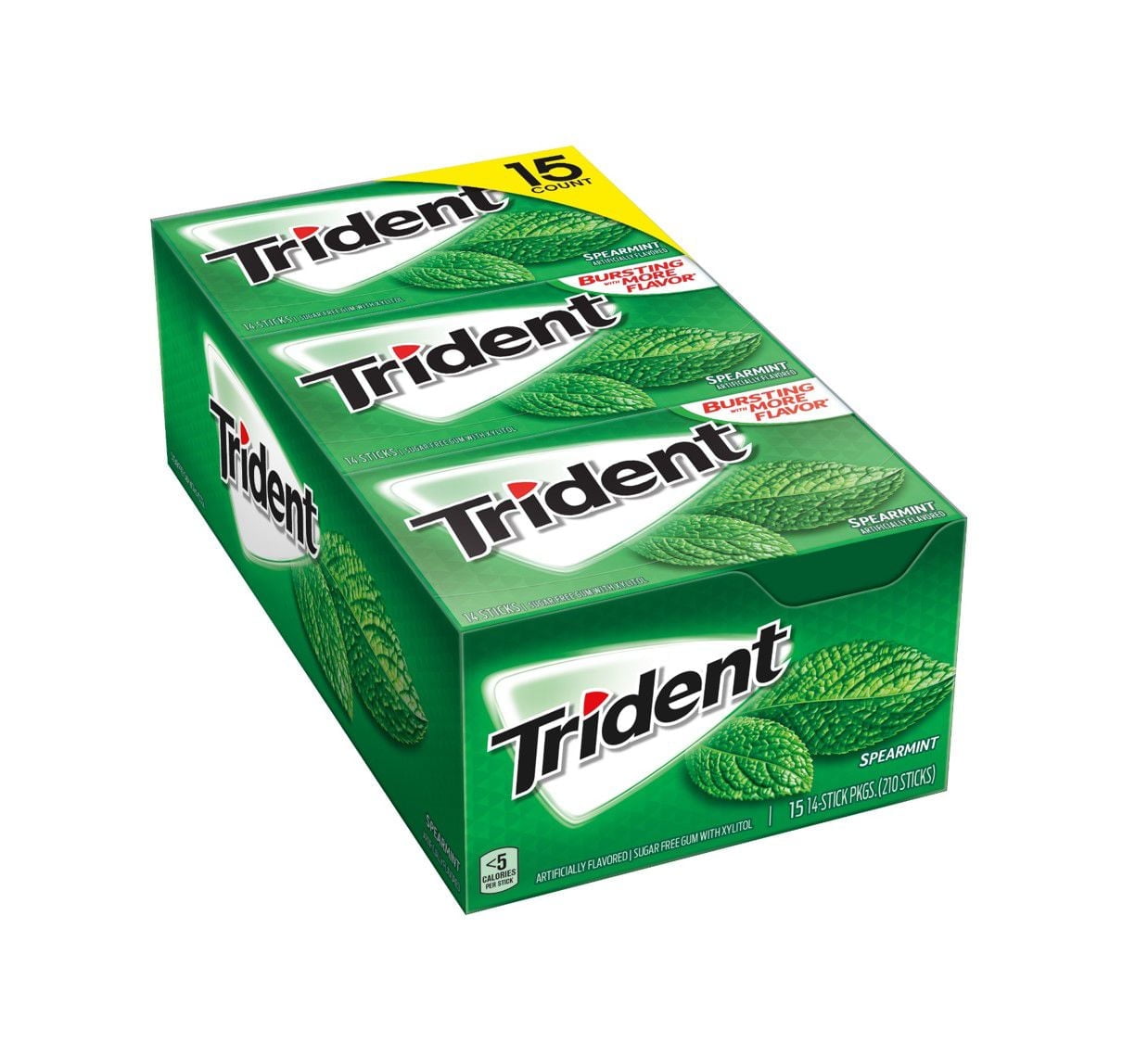 Product of Trident Spearmint Sugar-Free Gum 15 Pk. 14 Ct.