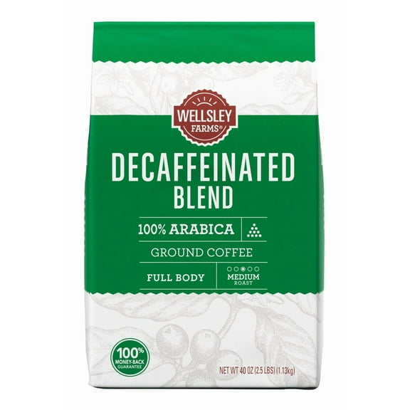 Product of Wellsley Farms Decaffeinated Blend Ground Coffee, 40 oz.