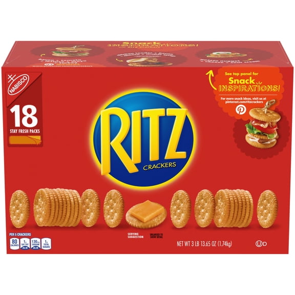 Product of the Ritz Crackers Cheese Flavour 18 Pk.