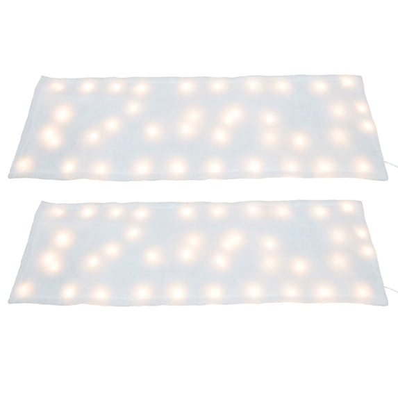 ProductWorks 2 Pack Pre-Lit Snow Cover Blanket Holiday Decor, 48" x 15"