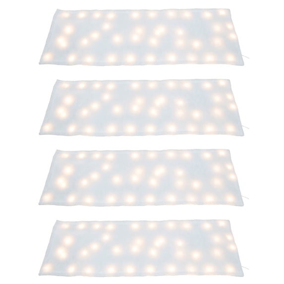 ProductWorks 4 Pack Pre-Lit Snow Cover Blanket Holiday Decor, 60" x 15"