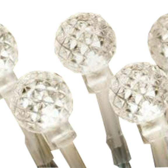 ProductWorks Indoor/Outdoor 300 LED-Faceted Berry String Light Curtain with 8-Function Controller, Clear, 6.5ft x 10ft