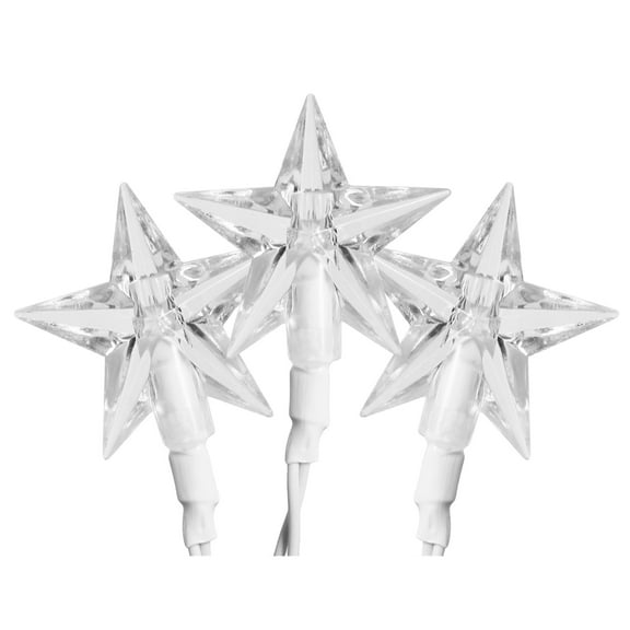 ProductWorks Indoor/Outdoor 300 LED-Star String Light Curtain with 8-Function Controller, Warm White, 6.5ft x 10ft