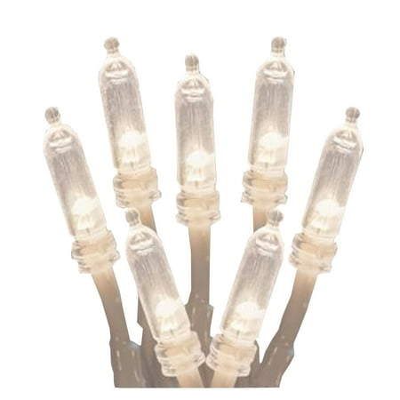 ProductWorks Indoor/Outdoor 300 LED-Mini Bulbs String Light Set with 8-Light Modes and Cord Reel, Warm White, 60ft