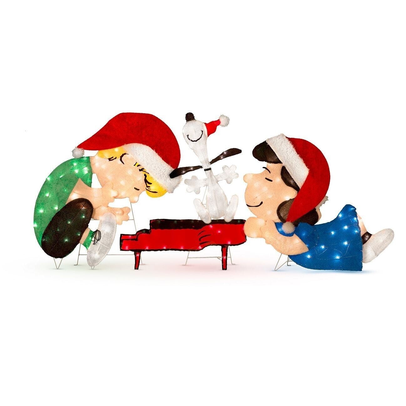 Schroeder, Snoopy y Lucy Peanuts Christmas Decoration, Illuminated