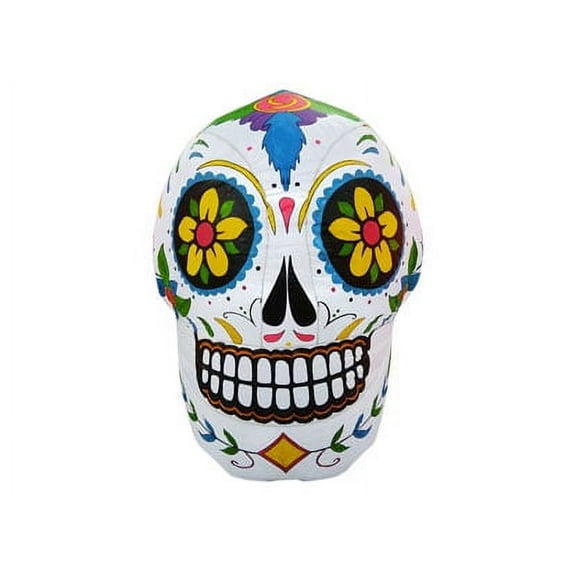 ProductWorks Spooky Town Inflatable Halloween Yard Decor Day of The Dead Skull 4'