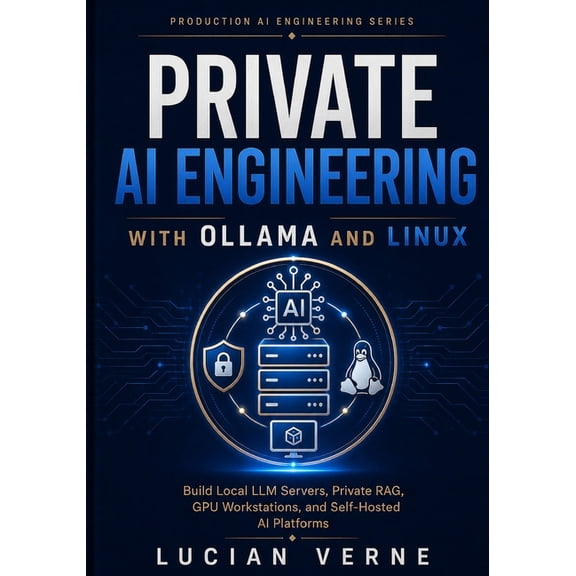 Production AI Engineering Private AI Engineering with Ollama and Linux: Build Local LLM Servers, Private RAG, GPU Workstations, and Self-Hosted AI, Book 4, (Paperback)