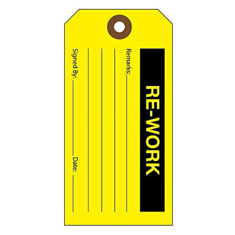 Production Quality Control Tags - Equipment Status Hang-Tag - Pack of 100 (Due for Inspection ...
