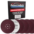 thumbnail image 1 of ProductionShop Premium 9" Red 9-Hole Pattern 60 Grit Sanding Discs, Box of 20 - Dustless Hook & Loop Backing Sandpaper for Drywall Power Sanders, Coarse-Cut Abrasive - Woodworking, Sand Auto Paint, 1 of 6