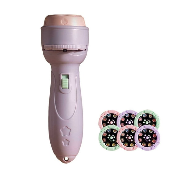 Productive Early Education Toy Projector Flashlight for Kids with 48 Patterns Toddler Fine Motor Learning Cartoon Torch Light for Preschool Ages Over 18 Months