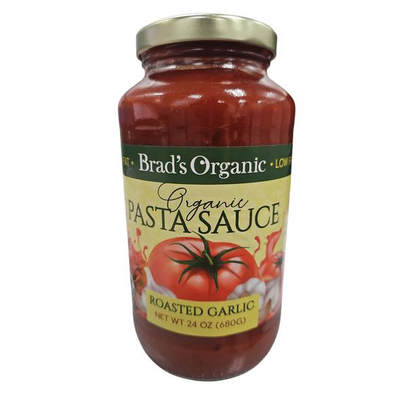 Brads Organic Pasta Sauce Roasted Garlic LF, 24oz