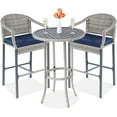 Products 3Piece Patio Bar Table Set, Outdoor Wicker Bar Height Bistro