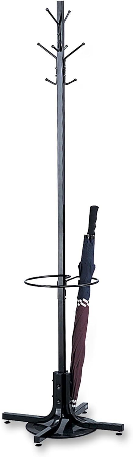 Costumer Coat Rack Products 4168BL Costumer Coat Rack Tree with Stand, Black - Walmart.com