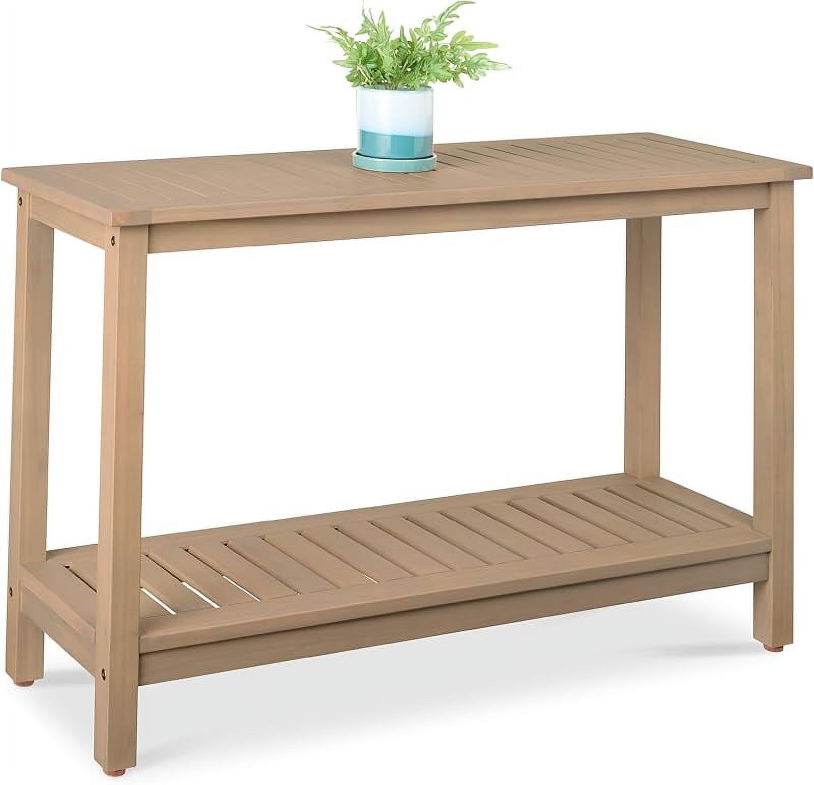 38.3" Outdoor Bar Table - HIPS Material Buffet Console With Adjustable Feet For Patio, Garden