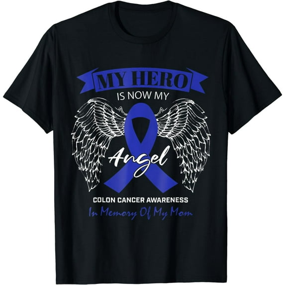 Products Angel In Memory Of My Mom Colon Cancer Awareness T-Shirt