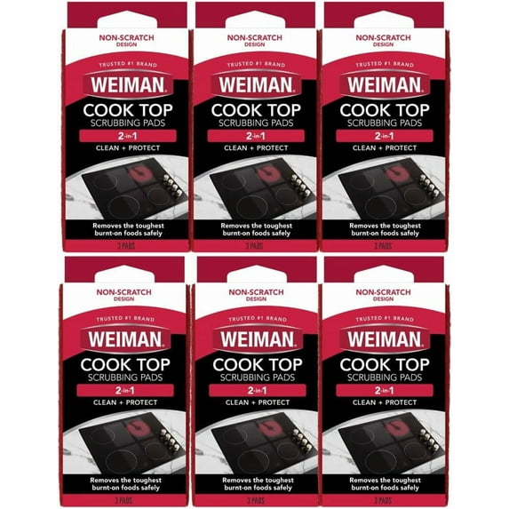 Products Cook Top Scrubbing Pad, 3 Count, 6 Per Case