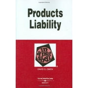 Pre-Owned Products Liability in a Nutshell (Paperback) 0314170863 9780314170866