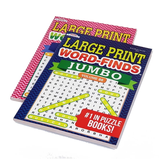 Products Puzzle Book | KAPPA Large Print Word Finds | 2-Titles