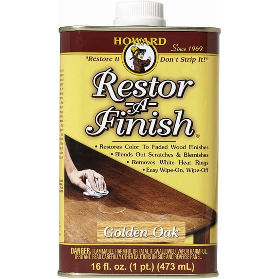 Products Restor-A-Finish, Wood Stain to Restore a Finish for Wood Surfaces, Golden Oak, 16 Fl Oz, Pack of 1