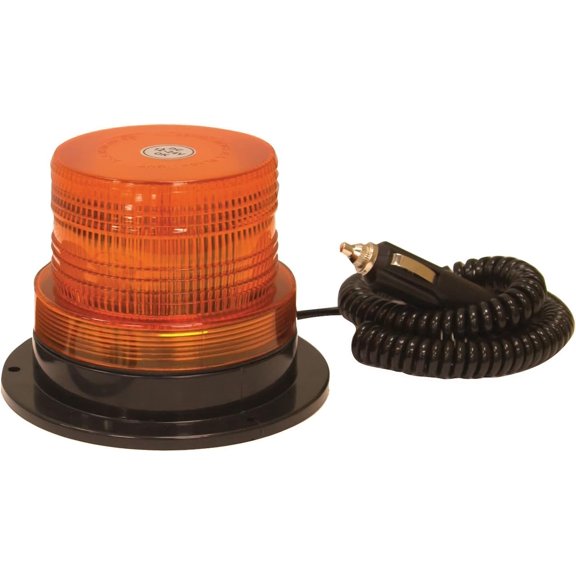 Products SL500A Wide 4 Inch Incandescent Beacon Light, Work Trucks, Snow Plow Trucks, Warning Lights for Tow Trucks, Permanent or Magnetic Mounting Kit, 10 Flash Patterns, Amber