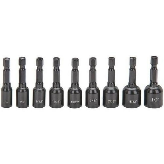 Products" - (Stronger Magnet Holder - But Quick Release ) - 9 Piece - SAE Magnetic Nut Setter Set - (Includes Sizes: 1/2", 15/32", 7/16", 13/32", 3/8", 11/32", 5/16", 9/32", And 1/4")