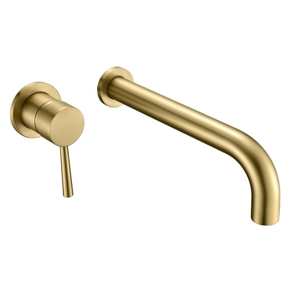 Products sumerain Tub Filler Wall Mount Roman Tub Faucet Brushed Gold Single Left-Handed Handle Brass Bathtub Faucet