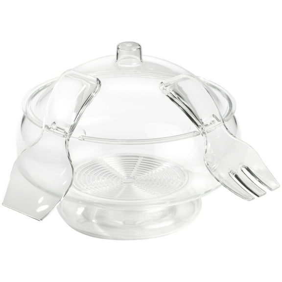 Prodyne AB-3-D Salad On Ice with Dome Lid - Acrylic Salad Bowl and Servers
