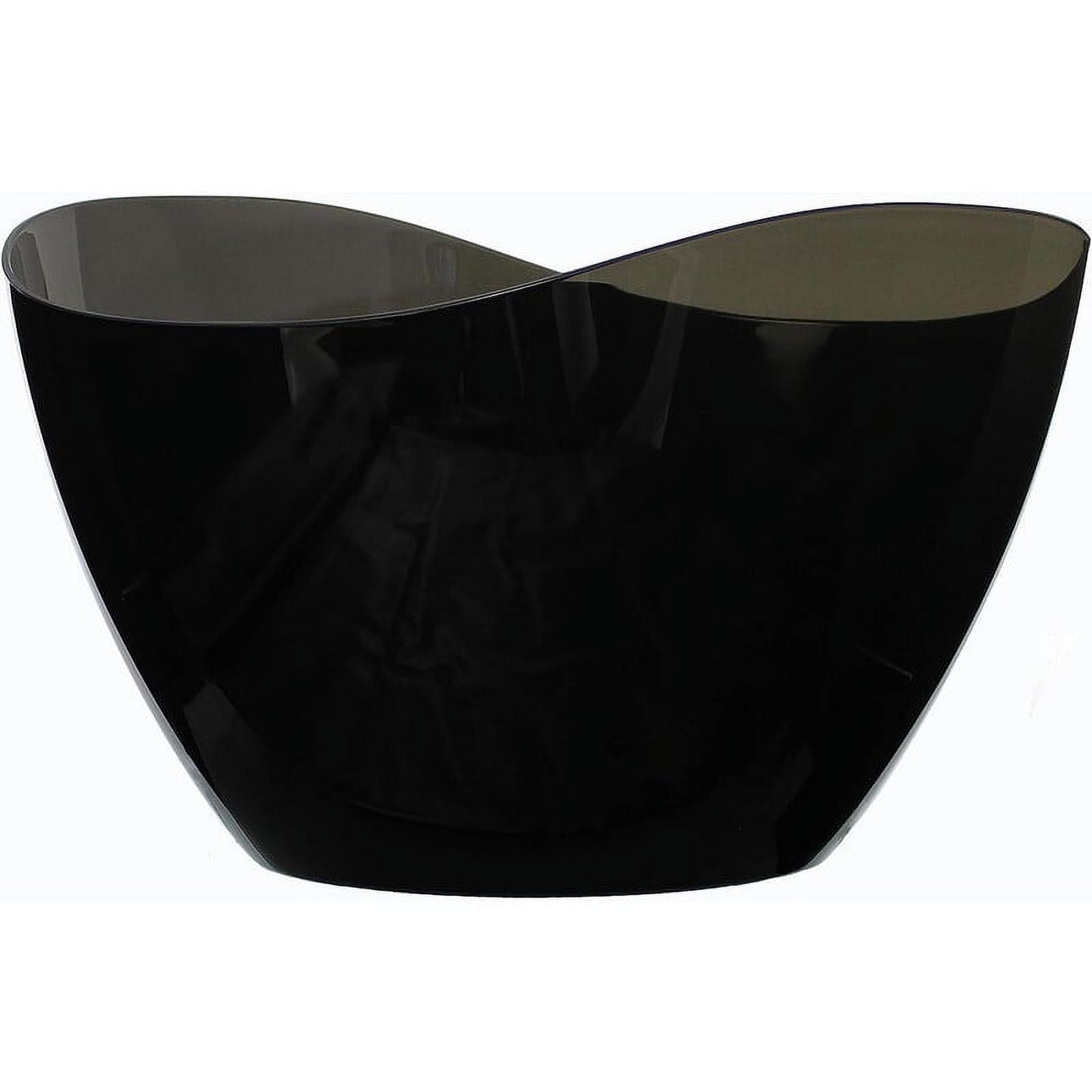 Black Wave Oval Party Tub with Styrene Polymer