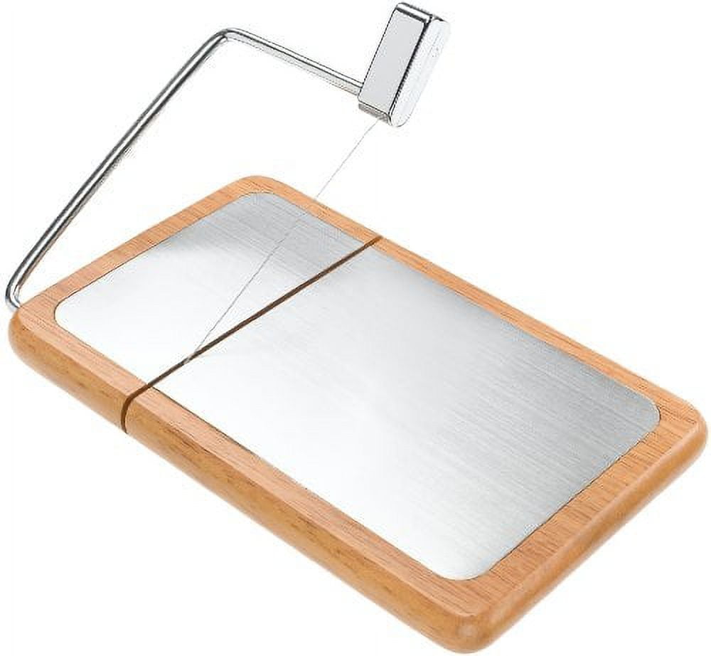 Beechwood and Stainless Steel Cheese Slicer Board