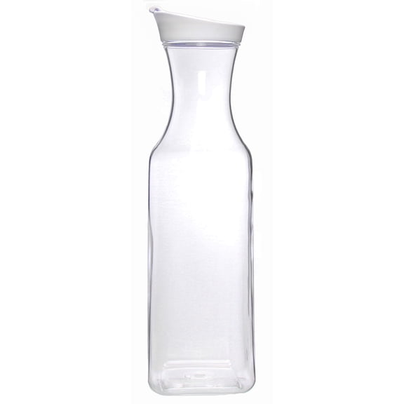 Prodyne Square Acrylic Juice Jar, 56 Ounce, Gray