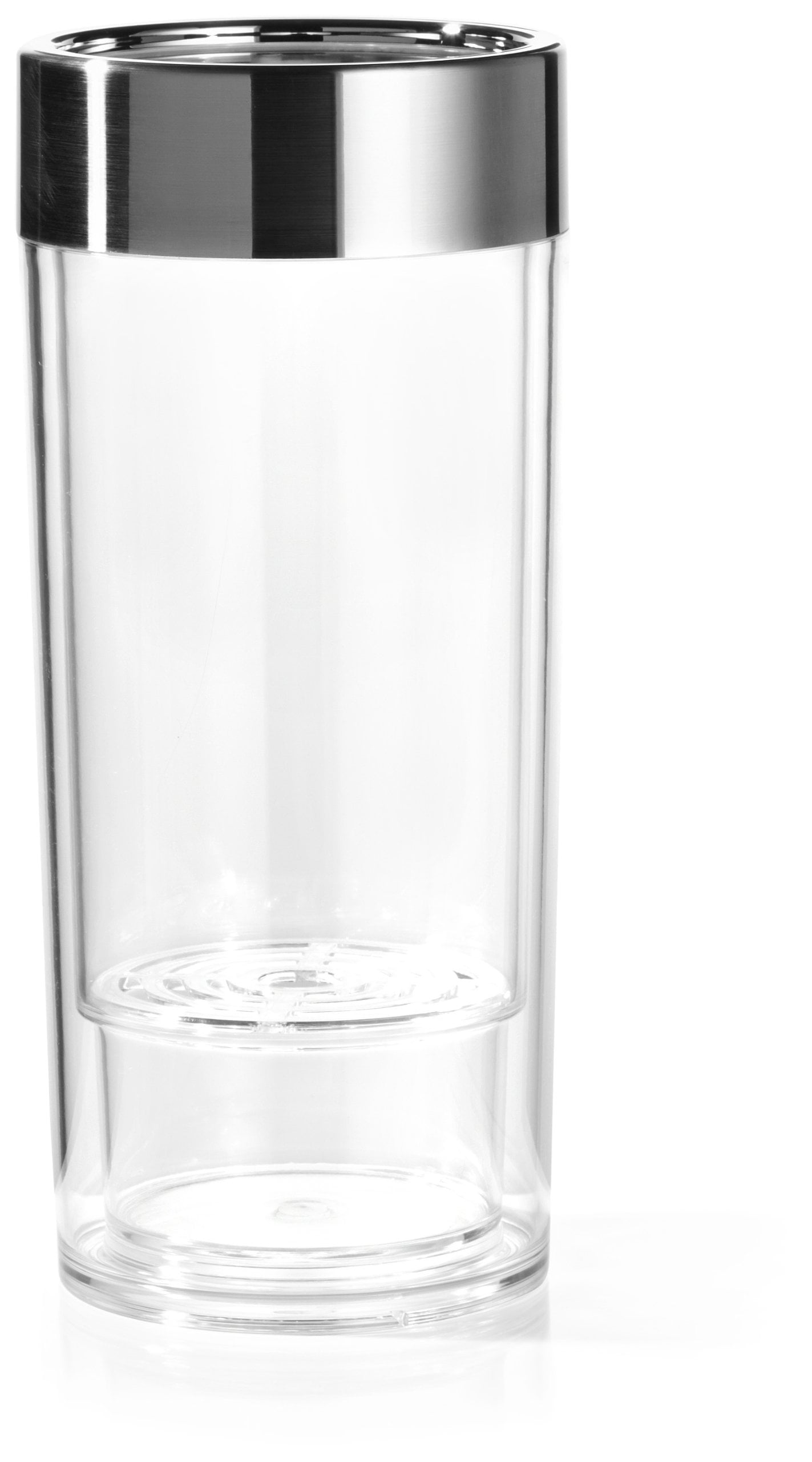 Acrylic Wine Cooler with Brushed Chrome Rim