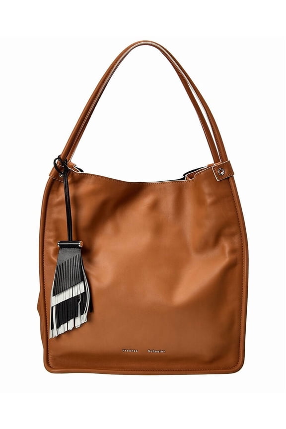 Medium Leather Tote, Brown