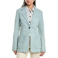 thumbnail image 1 of Proenza Schouler White Label womens  Freya Denim Blazer, 4, Blue, 1 of 3