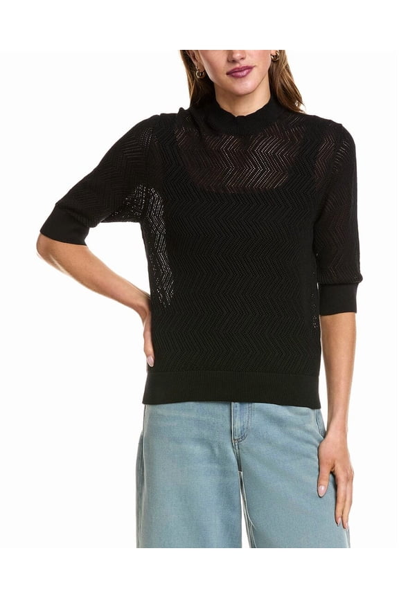 White Label womens Nicolo Knit Sweater, s, Black