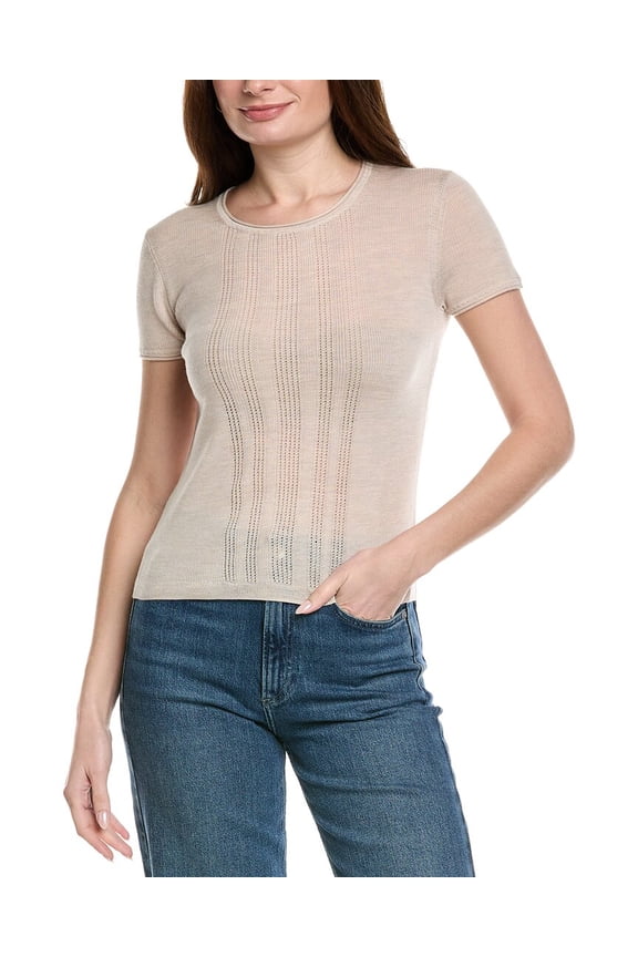 White Label womens Prozena Schouler Blaine Wool Shirt, l