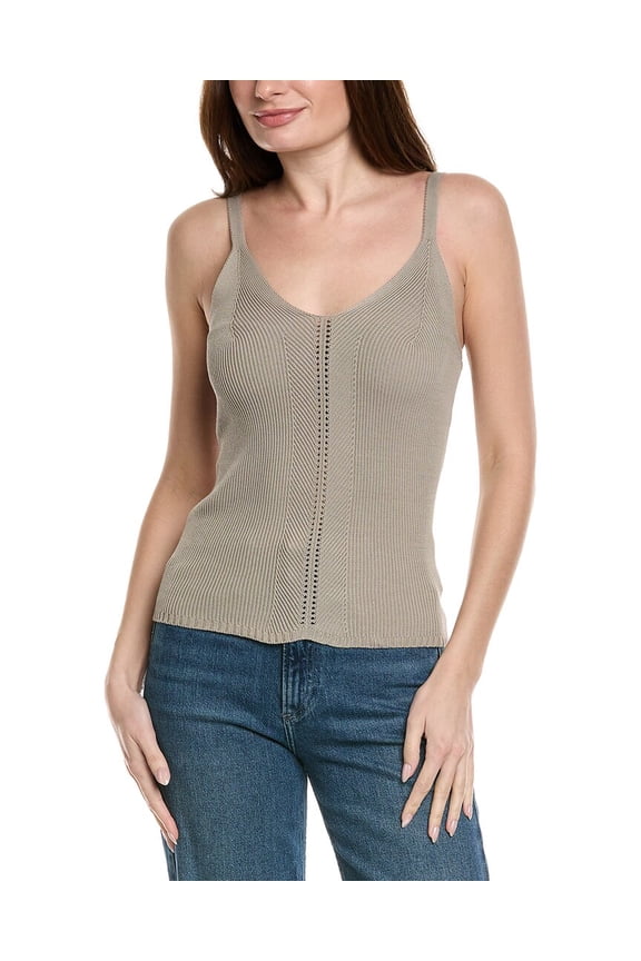 White Label womens Prozena Schouler Gene Silk-Blend Tank Top, s