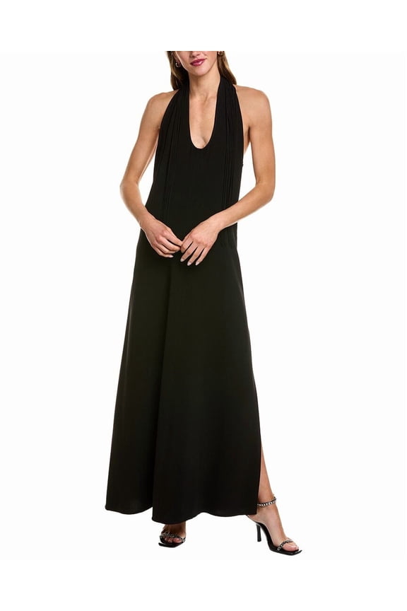 womens Ember Matte Maxi Dress, 4, Black