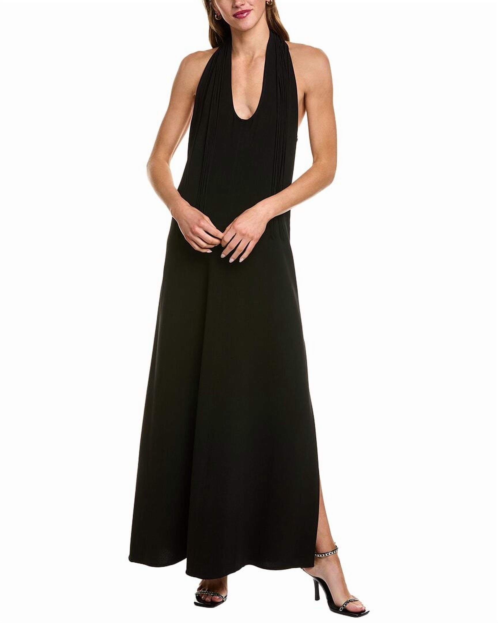 womens Ember Matte Maxi Dress, 6, Black