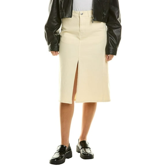 Proenza Schouler womens  White Label Denim Midi Skirt, 2, White