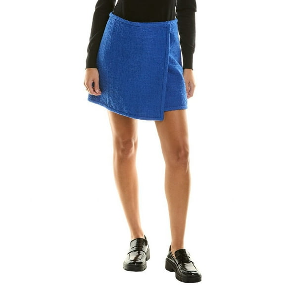 Proenza Schouler womens  White Label Tweed Wrap Skirt, 4, Blue