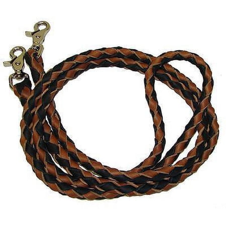 Professional's Choice Braided Roping Reins - Durable Non-Slip Polypropylene Equestrian Horse Riding Reins Brown
