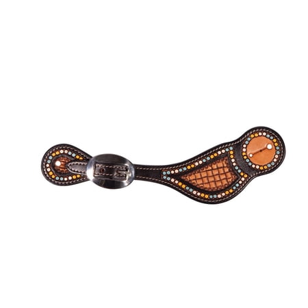 Professionals Choice Dots Basket Weave Ladies Youth Spur Stra